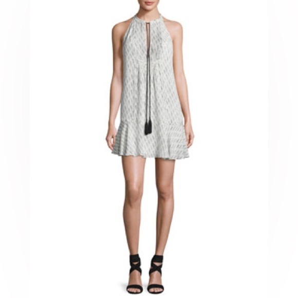 A.L.C. SILK Hadley Dress in White & Black - Picture 5 of 16